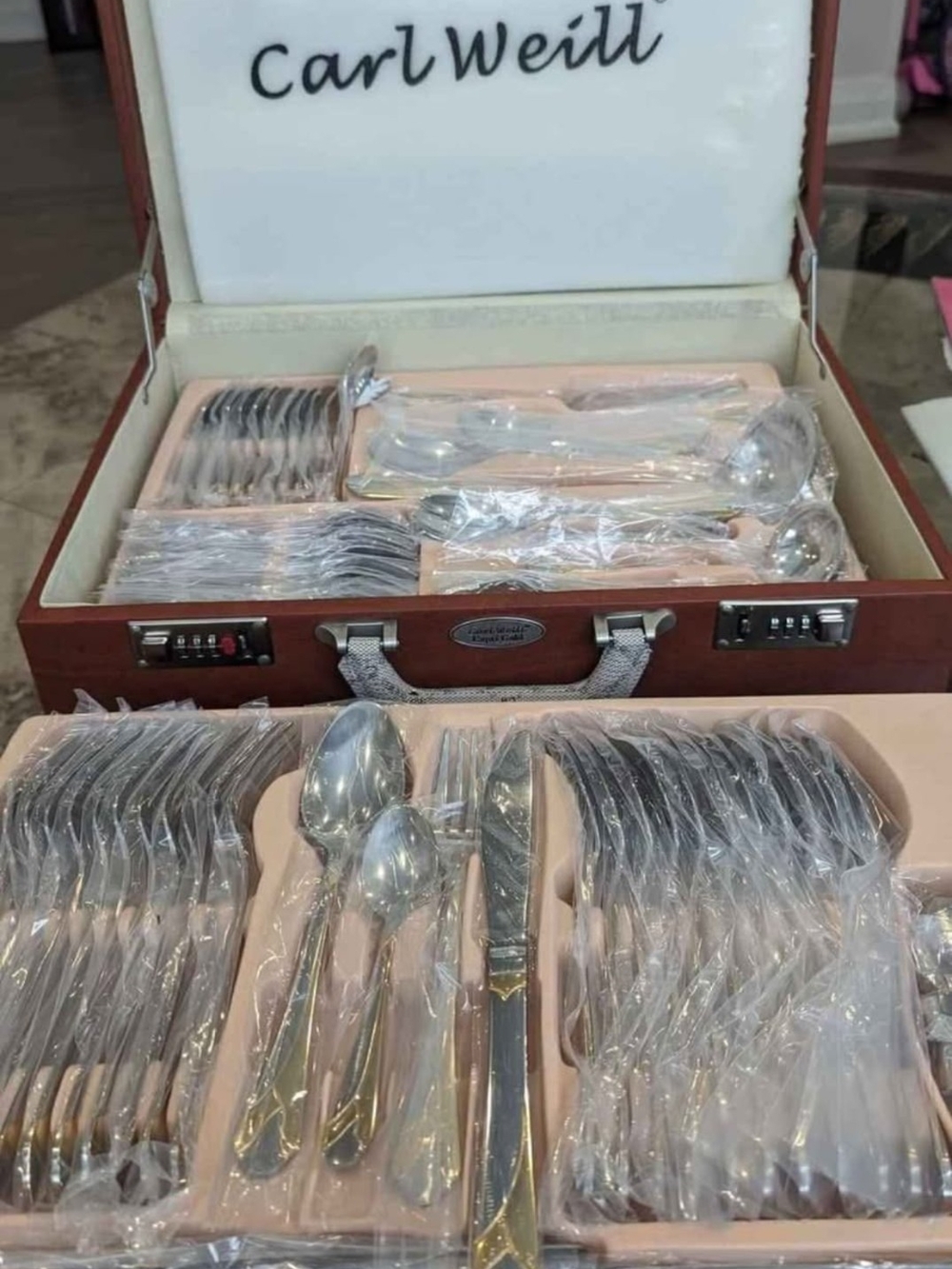 Gold-Accent Stainless Steel Flatware Set - Gold & Silver